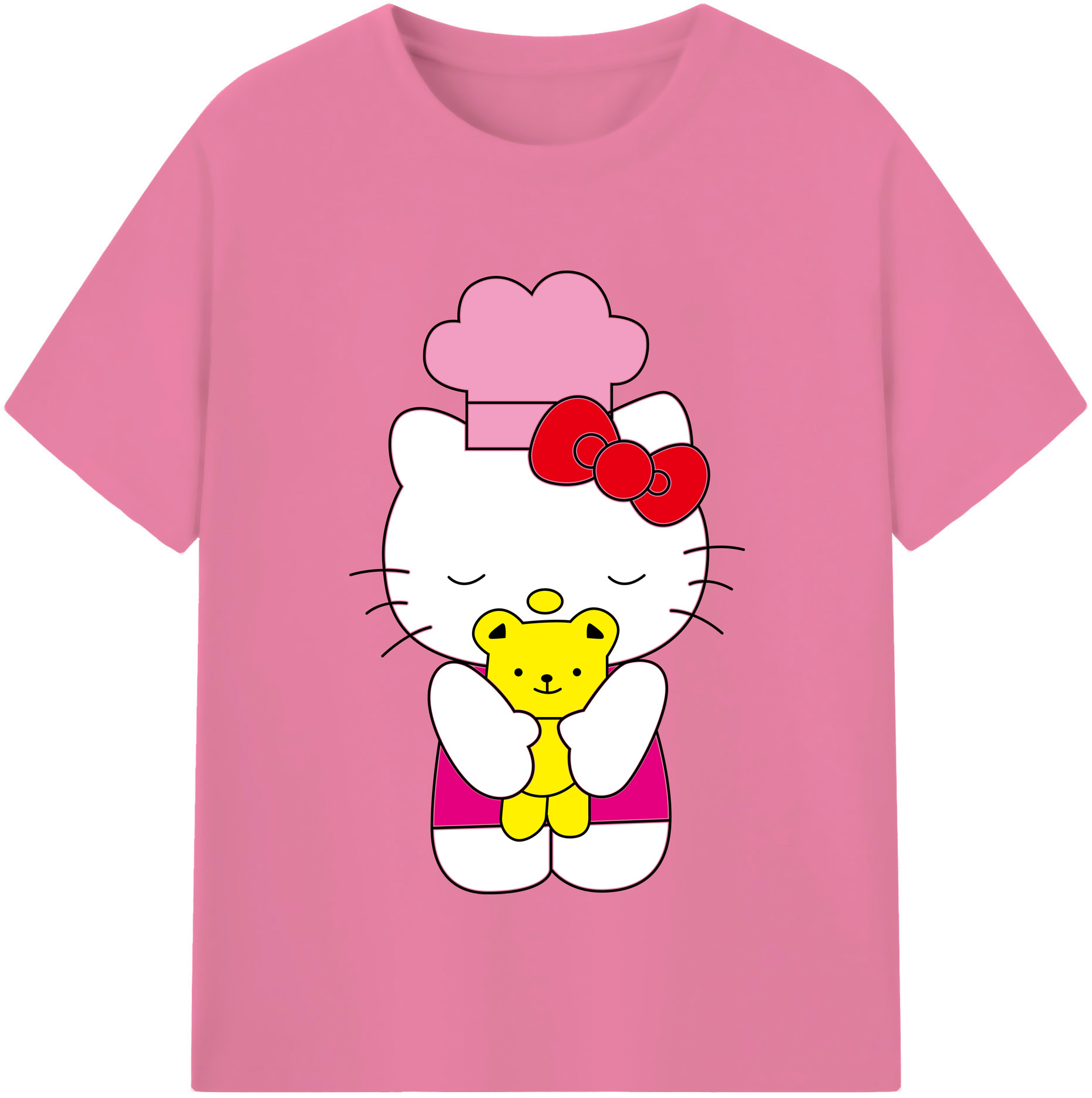 （画像用） Hello Kitty ハローキティ 綿100％半袖Tシャツ（フロントプリント）